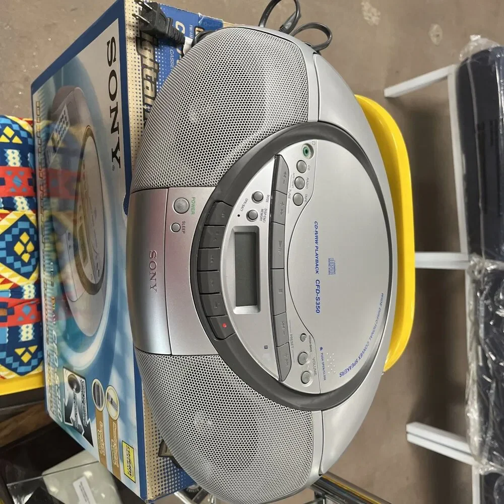 Sony CFD-S350 CD Radio Cassette Boombox Stereo Vintage Open Box No Remote